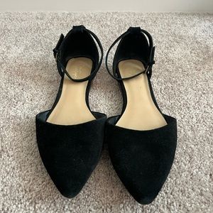 Crown Vintage Black Faux Suede Flats